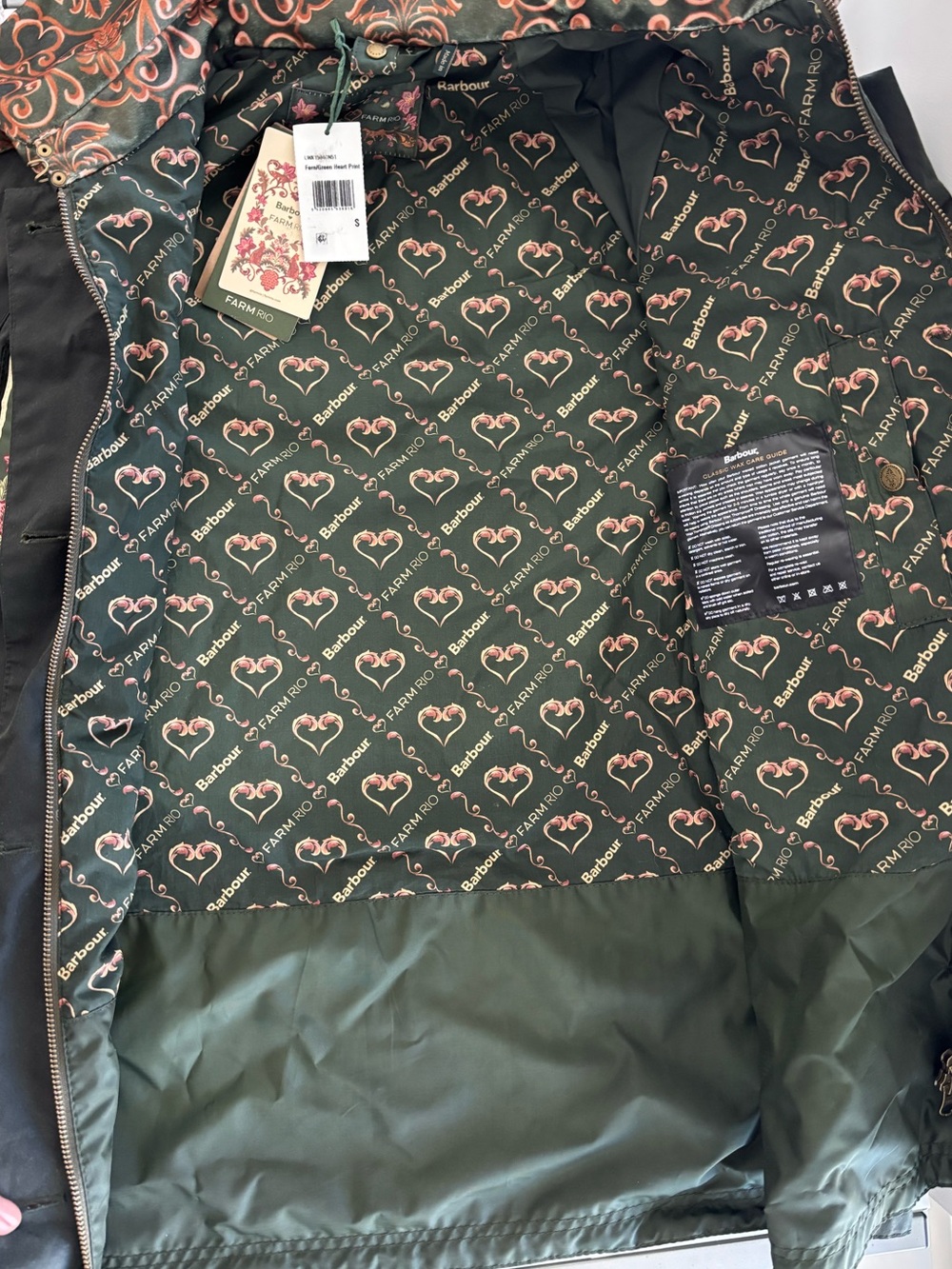 Anthropologie Barbour x FARM RIO Maria-Clara Waxed Jacket - Picture 11 of 15